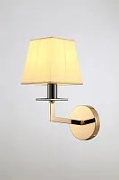 Бра Anna V2670-1W Moderli бежевый 1 лампа, основание золотое в стиле современный 