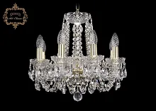 Люстра подвесная хрустальная 11.11.8.141.Gd.Sp Bohemia Art Classic прозрачная на 8 ламп, основание золотое в стиле классика 