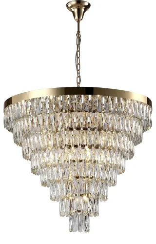 Люстра подвесная хрустальная ABIGAIL SP22 D820 GOLD/TRANSPARENT Crystal Lux прозрачная на 22 лампы, основание золотое в стиле классический  фото 2