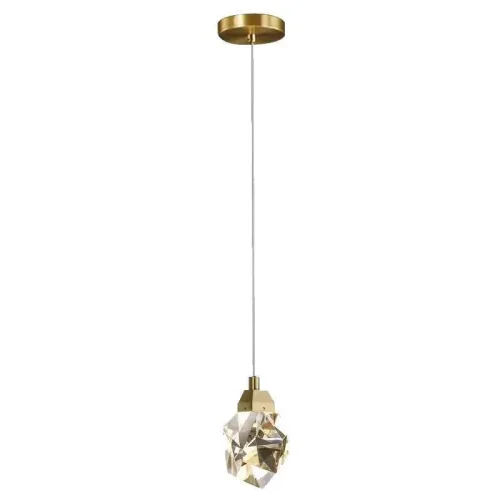 Светильник подвесной LED Oxygen 9701P/1 BR iLedex прозрачный на 1 лампу, основание латунь в стиле современный 