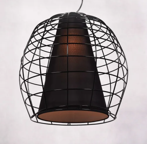 Светильник подвесной Bolzano LDP 090 BK Lumina Deco чёрный 1 лампа, основание чёрное в стиле современный  фото 3
