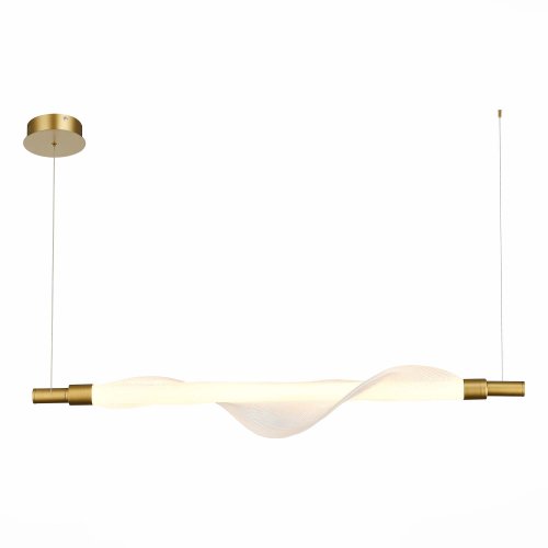 Светильник подвесной LED Alba SL6109.203.01 ST-Luce белый 1 лампа, основание золотое в стиле модерн 