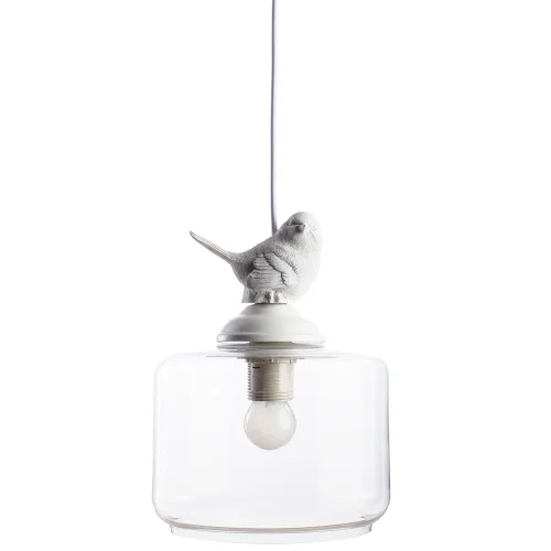 Светильник подвесной лофт Passero A8029SP-1WH Arte Lamp прозрачный на 1 лампу, основание белое в стиле лофт птички