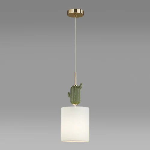 Светильник подвесной Cactus 5425/1 Odeon Light  1 лампа, основание зелёное золотое в стиле современный  фото 4