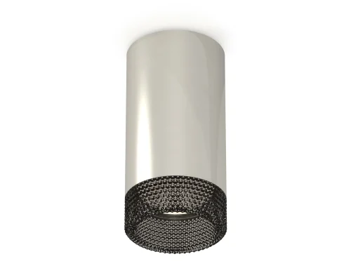 Светильник накладной Techno spot XS6325020 Ambrella light серебряный 1 лампа, основание серебряное в стиле современный круглый