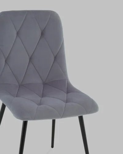Стул Одди Diamond велюр серый УТ000041448 Stool Group, серый/велюр, ножки/металл/чёрный, размеры - *835**** фото 7
