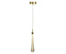 Светильник подвесной LED Асмер 07860-1A,33 Kink Light прозрачный 1 лампа, основание золотое в стиле современный 