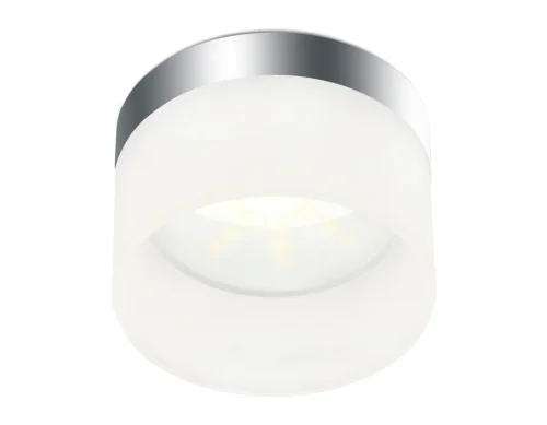 Светильник точечный TN651 Ambrella light белый 1 лампа, основание хром в стиле хай-тек современный  фото 2
