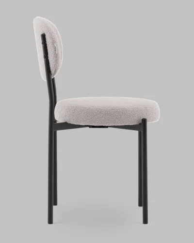 Стул Бриф DD букле светло-серый УТ000041483 Stool Group, серый/букле, ножки/сталь/чёрный, размеры - ***** фото 3