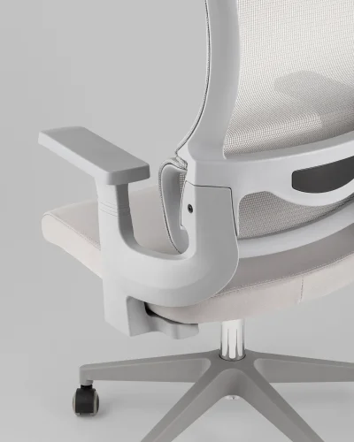 Кресло офисное TopChairs Argo, серый УТ000040046 Stool Group, серый/сетка текстиль, ножки/полимер/серый, размеры - 1080*1180**** фото 3