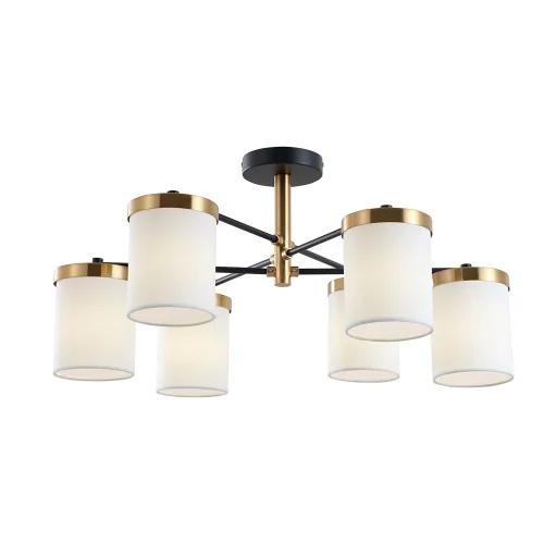 Люстра потолочная Modello A4099PL-6BK Arte Lamp белая на 6 ламп, основание чёрное в стиле современный 
