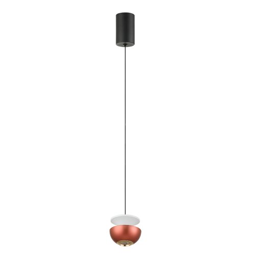 Светильник подвесной LED ASTRA SP LED RED Crystal Lux красный 1 лампа, основание чёрное в стиле современный шар фото 2