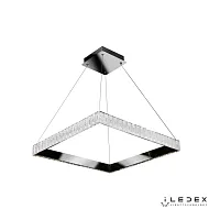 Светильник подвесной LED с пультом Crystal ice MD7212-44B CR iLedex прозрачный 1 лампа, основание хром в стиле модерн хай-тек с пультом квадраты