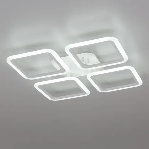 Люстра потолочная LED с пультом Марсель CL232140R Citilux белая на 1 лампа, основание белое в стиле современный хай-тек с пультом квадраты фото 3