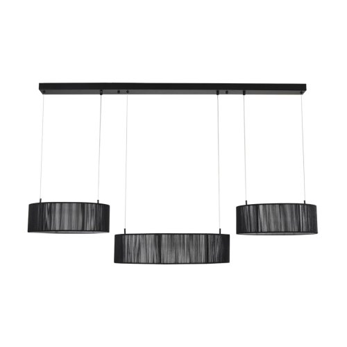 Светильник подвесной LED Kava 8371/70L Lumion чёрный на 1 лампу, основание чёрное в стиле минимализм кольца