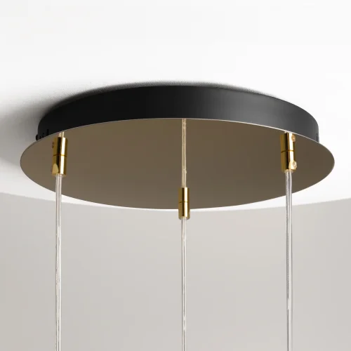 Светильник подвесной LED Drop MOD273PL-L33G3K Maytoni серый янтарный на 3 лампы, основание золотое в стиле современный каскад фото 9