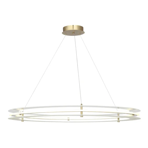 Светильник подвесной LED Fagy SL6245.213.01 ST-Luce прозрачный на 1 лампу, основание золотое в стиле современный кольца