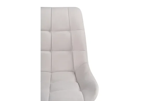 Компьютерное кресло Честер молочный / белый 572562 Woodville, молочный/велюр, ножки/металл/белый, размеры - *920***490*600 фото 7