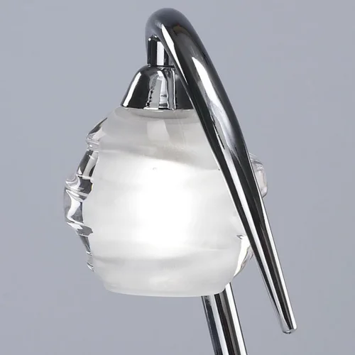 Настольная лампа LOOP CROMO 1807 Mantra прозрачная 1 лампа, основание хром металл в стиле современный  фото 3