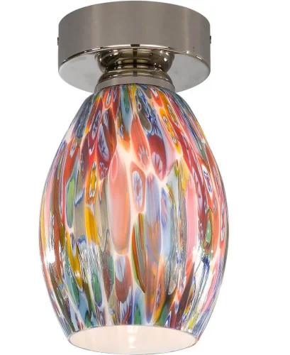 Светильник накладной PL 10009/1 Reccagni Angelo разноцветный 1 лампа, основание никель в стиле современный классический круглый фото 3