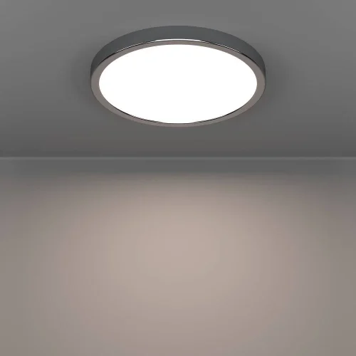 Светильник потолочный LED Fueva 901764 Eglo белый на 1 лампу, основание хром в стиле современный круглый фото 6