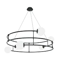Светильник подвесной Balance MOD317PL-06B Maytoni белый 6 ламп, основание чёрное в стиле современный шар