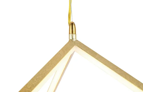 Светильник подвесной LED Selmy 15605G Globo золотой 1 лампа, основание золотое в стиле современный куб фото 4