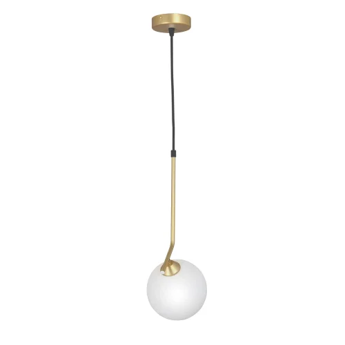 Светильник подвесной V4958-8/1S Vitaluce белый 1 лампа, основание золотое в стиле арт-деко шар фото 3