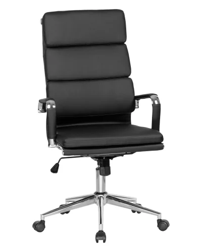 Офисное кресло для руководителей DOBRIN ARNOLD (чёрный) цвет сиденья чёрный, цвет основания хромированная сталь Dobrin, чёрный/экокожа, ножки/металл/, размеры - 1090*1160**** Офисное кресло для руководителей DOBRIN ARNOLD (чёрный) цвет сиденья чёрный, цвет основания хромированная сталь Dobrin, чёрный/экокожа, ножки/металл/, размеры - 1090*1160****