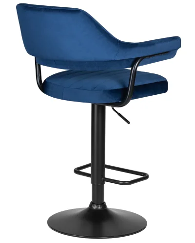 Стул барный набор 2 шт. SET-2 5019_BlackBase-LM CHARLY BLACK, цвет сиденья синий велюр (MJ9-117), цвет основания черный Dobrin, /велюр, ножки/металл/чёрный, размеры - 990*1200***610*540 фото 5 Стул барный набор 2 шт. SET-2 5019_BlackBase-LM CHARLY BLACK, цвет сиденья синий велюр (MJ9-117), цвет основания черный Dobrin, /велюр, ножки/металл/чёрный, размеры - 990*1200***610*540 фото 5