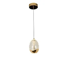 Светильник подвесной LED Берти 07866-1A,33 Kink Light прозрачный 1 лампа, основание золотое в стиле современный 