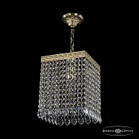 Светильник подвесной 19202/20IV G Leafs Bohemia Ivele Crystal прозрачный 1 лампа, основание золотое в стиле классика leafs