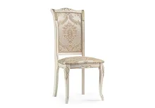 Деревянный стул Керия слоновая кость / ткань С65 499599 Woodville, бежевый/ткань, ножки/массив бука дерево/белый, размеры - ****480*600