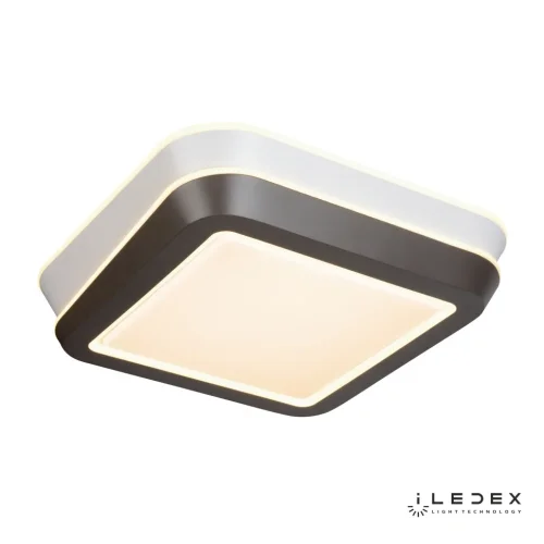 Люстра потолочная LED с пультом Summery B6312-139W/560*560 WH iLedex белая на 1 лампу, основание коричневое белое в стиле хай-тек современный с пультом квадраты фото 2