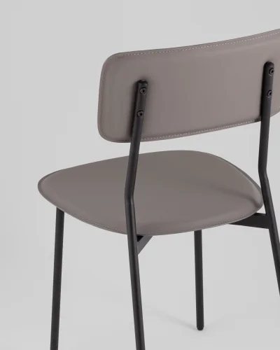 Стул обеденный Mikkie, серый УТ000039229 Stool Group, серый/экокожа, ножки/металл/чёрный, размеры - ***** фото 6