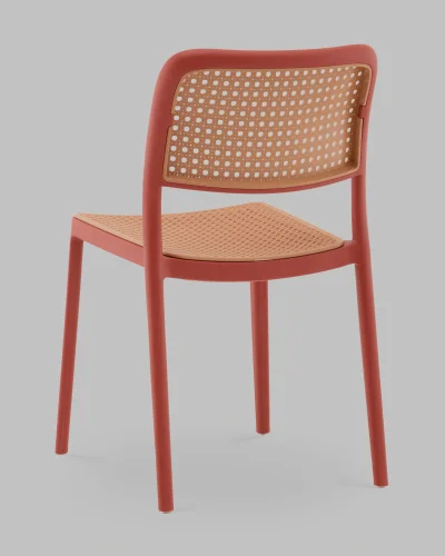 Стул Yona, пластиковый, красный УТ000040841 Stool Group, коричневый/пластик, ножки/металл/красный, размеры - *810**** фото 5