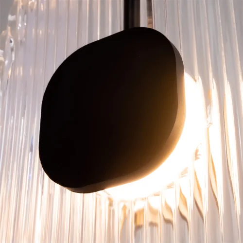 Светильник подвесной LED Eclipse MOD152PL-L1BK Maytoni прозрачный на 1 лампу, основание чёрное в стиле арт-деко фото 2