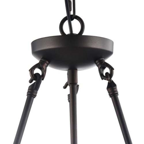 Люстра подвесная лофт Conte FR4166-PL-03C-BL Freya коричневая на 3 лампы, основание коричневое в стиле лофт  фото 3