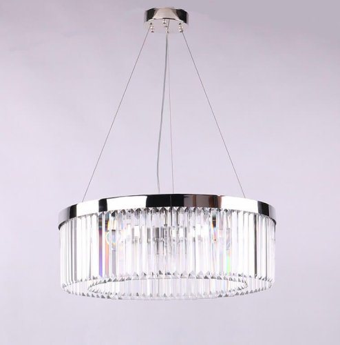 Люстра подвесная хрустальная 10110+6/C Newport прозрачная на 16 ламп, основание никель в стиле классический 