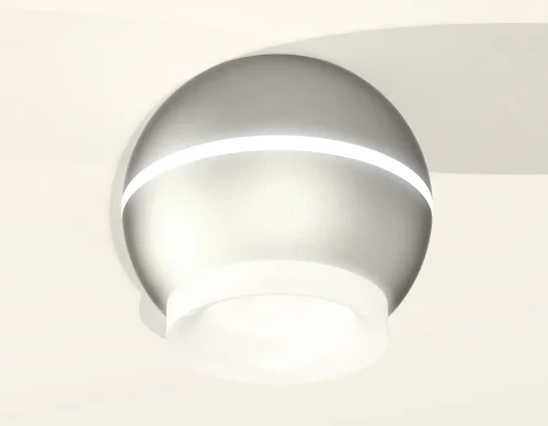 Светильник накладной Techno spot XS1103030 Ambrella light серебряный 1 лампа, основание серебряное в стиле современный круглый фото 2