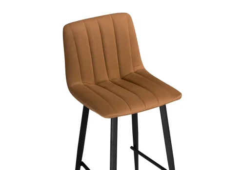 Полубарный стул Дани кирпичный / черный 571410 Woodville, кирпичный/велюр, ножки/металл/чёрный, размеры - ****420*480 фото 5