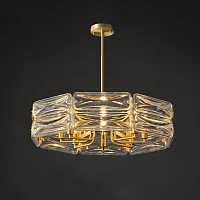 Люстра потолочная SARIA D67,5 219544-23 ImperiumLoft прозрачная на 8 ламп, основание латунь в стиле современный 