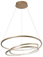 Светильник подвесной LED с пультом Scrolle 4004/03/03P Stilfort золотой на 1 лампу, основание золотое в стиле хай-тек с пультом кольца