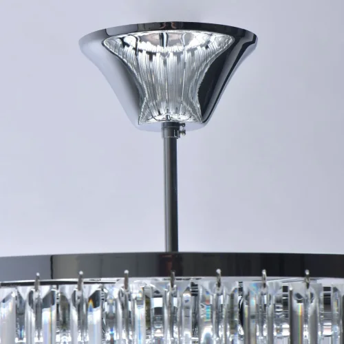 Люстра потолочная хрустальная Аделард 642013008 MW-Light прозрачная на 8 ламп, основание хром в стиле классический  фото 11