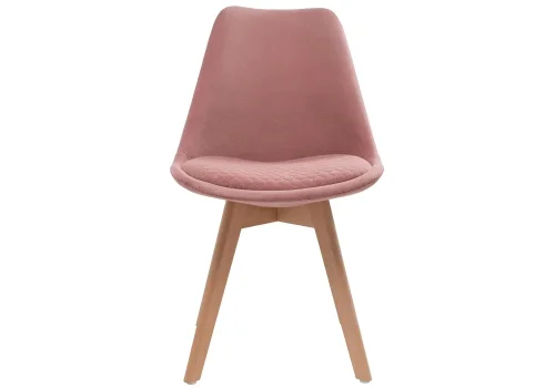 Деревянный стул Bonuss сoral / wood 15225 Woodville, розовый/велюр, ножки/массив бука/натуральный, размеры - ****490*560 фото 2