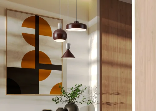 Светильник подвесной Still FR5598PL-01R1 Freya бордовый на 1 лампу, основание чёрное в стиле современный лофт фото 13 Светильник подвесной Still FR5598PL-01R1 Freya бордовый на 1 лампу, основание чёрное в стиле современный лофт фото 13