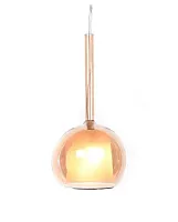 Светильник подвесной Priola LDP 1187 GD Lumina Deco золотой на 1 лампу, основание хром в стиле современный шар