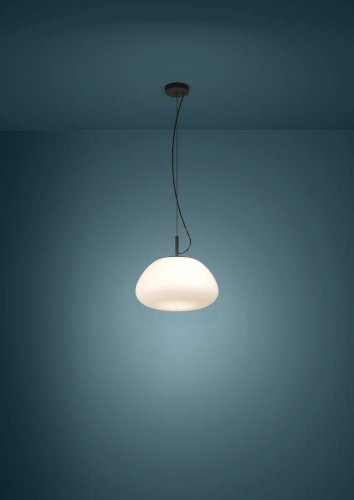 Светильник подвесной Balmes 390201 Eglo белый 1 лампа, основание чёрное в стиле модерн  фото 2