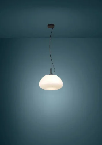 Светильник подвесной Balmes 390201 Eglo белый на 1 лампу, основание чёрное в стиле современный фото 2 Светильник подвесной Balmes 390201 Eglo белый на 1 лампу, основание чёрное в стиле современный фото 2