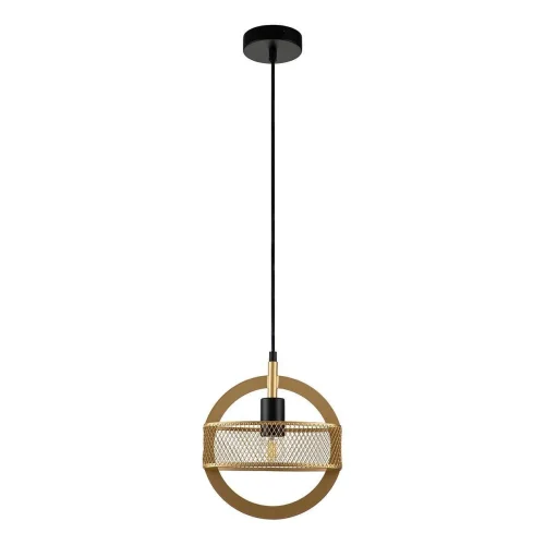 Светильник подвесной Rano V000185 Indigo золотой 1 лампа, основание чёрное в стиле кантри 
